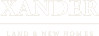 Xander Homes. white logo